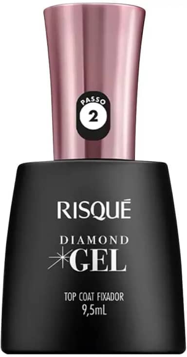 Risqué Top Coat Fixador Diamond Gel Cremoso - 9, 5 ml