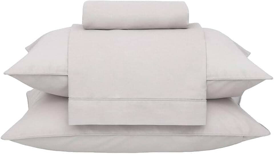 Buddemeyer Jogo de Cama Casal Percal 180 Fios Basic Percalle 100% Algodão Fio Penteado Bege 4 peças