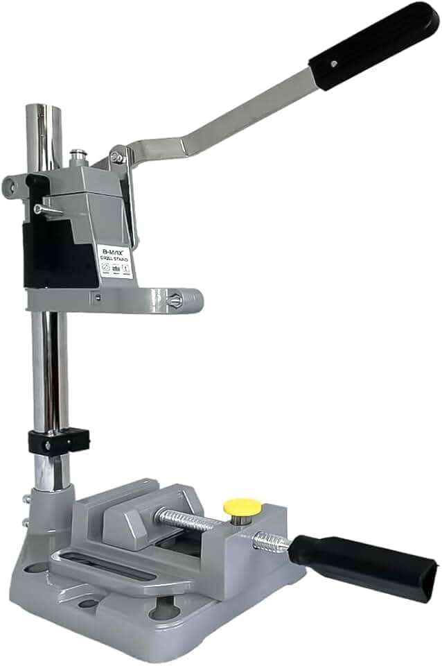 Suporte para Furadeira de Bancada Ajustável c/Morsa | Transforma Furadeira Manual 1/2" 3/8" em Coluna