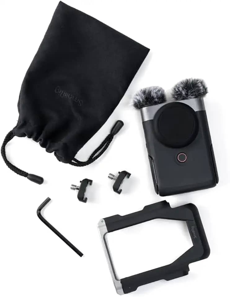 Canon Câmera Vlog PowerShot V10 para criadores de conteúdo, lente grande angular de 19 mm, sensor CMOS de 1 polegada, vídeo 4K, rastreamento facial, microfone embutido, estabilização de imagem,