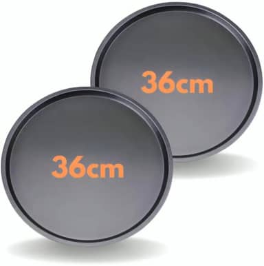 Kit 2 Forma De Pizza Assadeira Redonda 36cm Antiaderente Grande Resistente Salgado Pão de Queijo