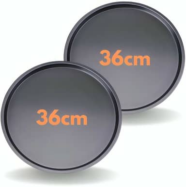 Kit 2 Forma De Pizza Assadeira Redonda 36cm Antiaderente Grande Resistente Salgado Pão de Queijo