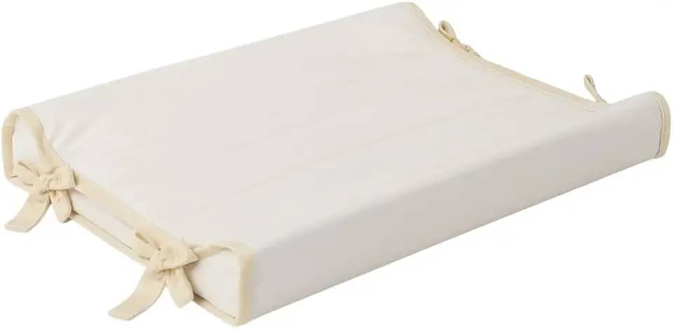 Trocador Americano Bebe Comoda Fralda Com Abas Impermeavel Anatomico Com Capa Plástica Algodão Macio Palha com Caqui (65x40)