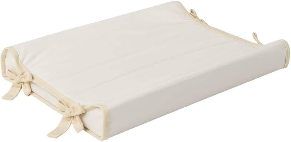 Trocador Americano Bebe Comoda Fralda Com Abas Impermeavel Anatomico Com Capa Plástica Algodão Macio Palha com Caqui (65x40)