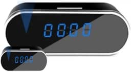 Mini Câmera Relógio Escondida Grava 24h Discreta Portátil Despertador Espião Wifi 110 Graus