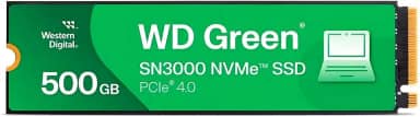 Disco Rígido SSD WD Green 500GB M.2 2280 SN3000 NVMe PCIe Gen4 para PC e Notebook Gamer - Armazenamento Interno de Alta Velocidade e Desempenho Otimizado