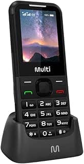Celular Multi Vita 4G com Base Carregadora Dual Chip, Botão SOS, Câmera Preto - P9225