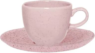 Xícaras de Chá 220 ml, com pires, 6 Peças, Oxford, Ryo Pink Sand