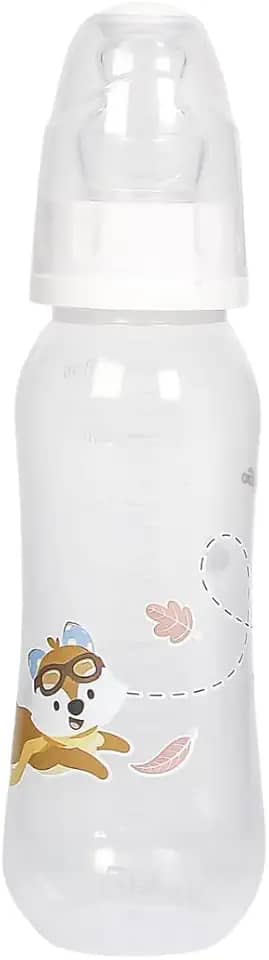 Mamadeira Antivazamento Bico Ortodôntico Silicone 240ml Azul Rosa Verde Estampada +6 Meses (Natureza)