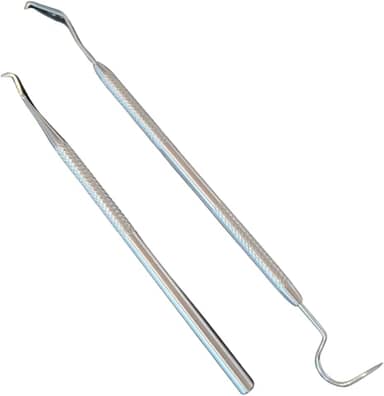 Kit Profissional de Limpeza Dental Sonda e Extrator de Tártaro Aço Inox Autoclavável