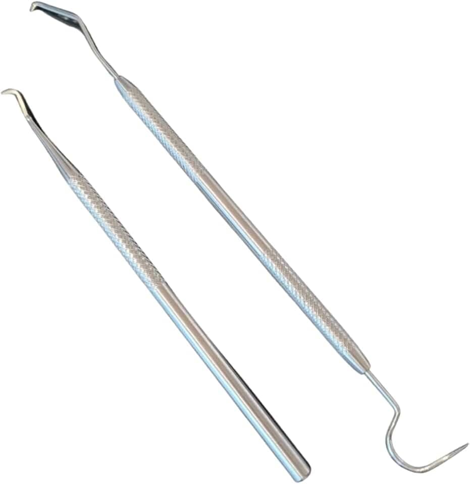 Kit Profissional de Limpeza Dental Sonda e Extrator de Tártaro Aço Inox Autoclavável