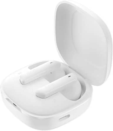 Fone de Ouvido Bluetooth QCY HT05 Melobuds ANC, Cancelamento de Ruido Ativo, 40db ANC Headphone com 6 Microfone, Fone sem fio 30 Tempo de Jogo (Branco)