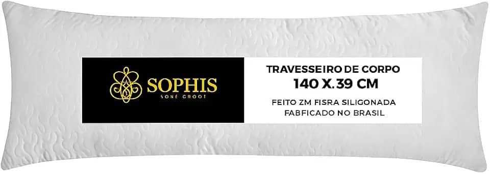 Travesseiro de Corpo Xuxão Gigante King Abraço Toque de Pluma Macio Fibra silicone Antialérgico Anti Ácaro Capa de Algodão Percal Lavável na Máquina de Lavar 180 fios (1, 140x38)