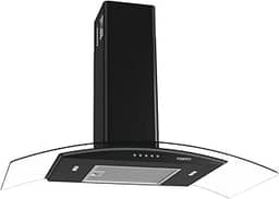 Coifa de Parede Vidro Curvo 90cm Black Clean Fogatti 110V