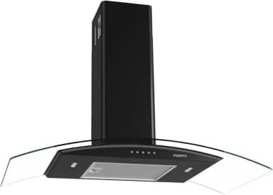 Coifa de Parede Vidro Curvo 90cm Black Clean Fogatti 110V