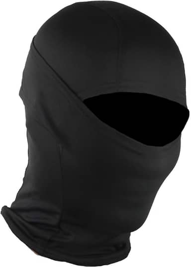 Touca Ninja Balaclava Articulada Profissional Resistente Frio Proteção Uv50 Multifuncional Respirável (BR, Alfa, Único, P, Preto)
