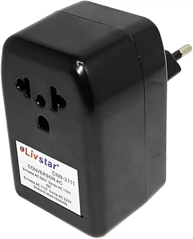 Conversor de Voltagem Flex Plus, Para Aparelhos de até 100W, Bivolt 110V/220V, Compacto para Viagens