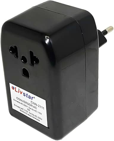 Conversor de Voltagem Flex Plus, Para Aparelhos de até 100W, Bivolt 110V/220V, Compacto para Viagens