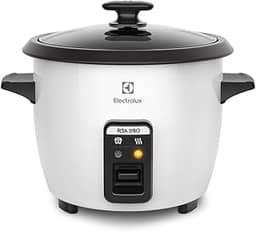 Electrolux RCB50 - Panela Elétrica vapor arroz, capacidade 1,3L, 7 xícaras manter aquecido, panela removível antiaderente, tampa vidro, 127v, por Rita Lobo, branca