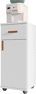 Armário Balcão Suporte para Bebedouro, Branco, Design Moderno, para Escritório e Casa