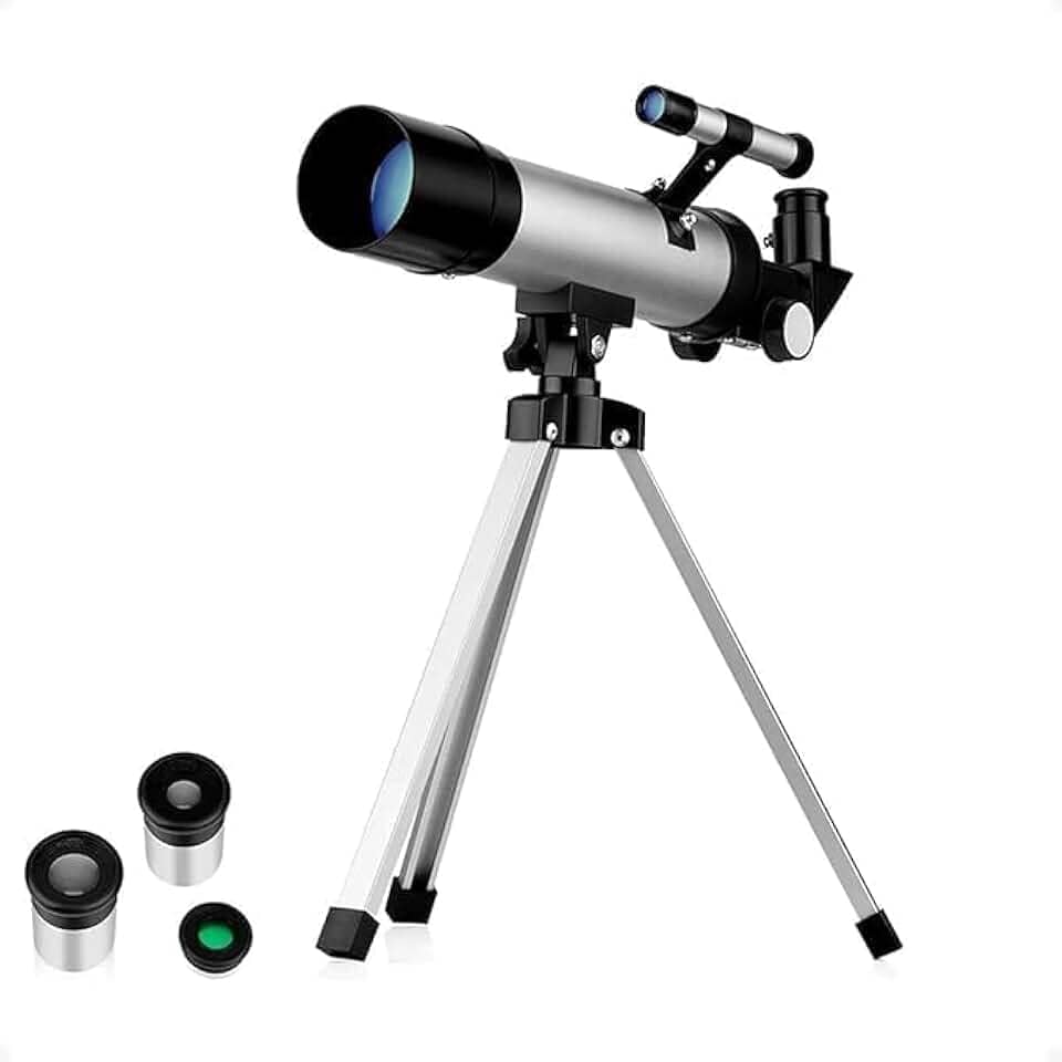 Telescópio Astronômico F36050 – Luneta Profissional com Tripé Estável, Portátil e Fácil de Usar – Ideal para Observação de Estrelas, Planetas e Céu Noturno
