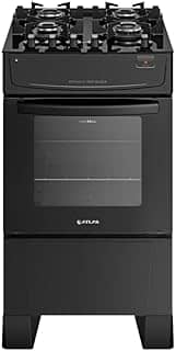 Fogão Atlas 4 Bocas preto Mônaco Top Glass com Acendimento automático - Bivolt