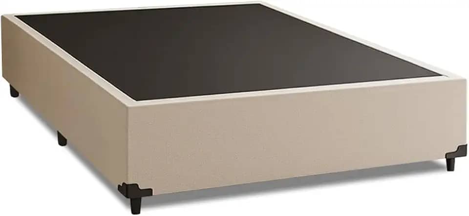 Cama Box Casal 1,38m com 38cm de Altura Suede Prince Bege