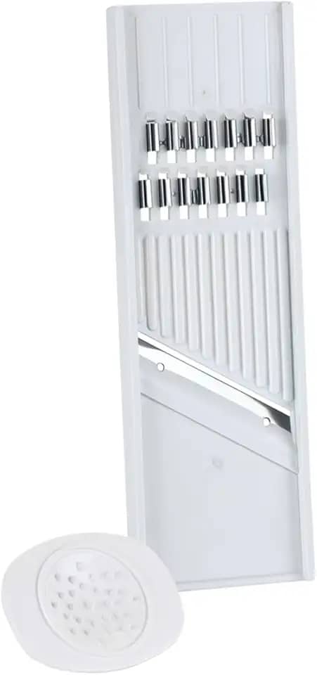 Cortador e Ralador de Legumes Queijo Frutas com Lâmina de Aço Inox para Fatiar e Ralar com Praticidade e Segurança