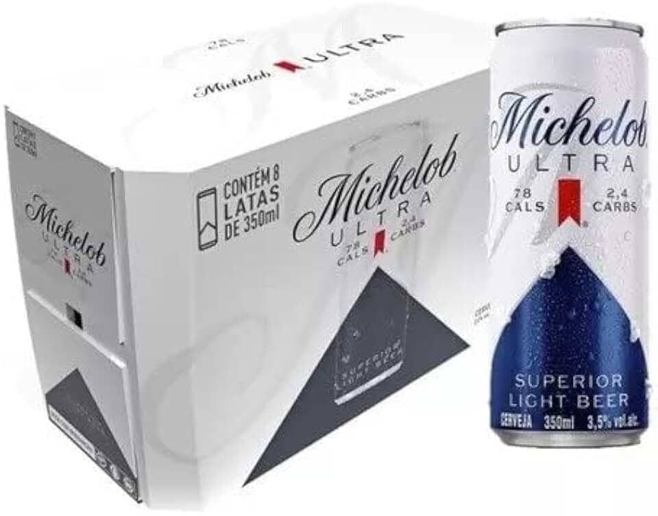 Cerveja Michelob Ultra Lata 350ml - Pack com 8 Unidades