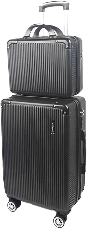 Mala de Bordo 10kg com Frasqueira Bagagem de Mão Expansível ANAC Rodas Duplas 360° Cadeado TSA Antifurto Alça Lateral Design Leve Resistente Ideal para Viagens Avião (Preto)