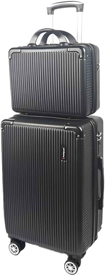 Mala de Bordo 10kg com Frasqueira Bagagem de Mão Expansível ANAC Rodas Duplas 360° Cadeado TSA Antifurto Alça Lateral Design Leve Resistente Ideal para Viagens Avião (Preto)