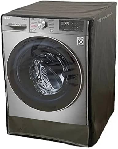 Capa Lava e Seca LG 11kg Vivace VC2 VC3 VC4 VC5 Abertura Frontal Transparente com Ziper Preto