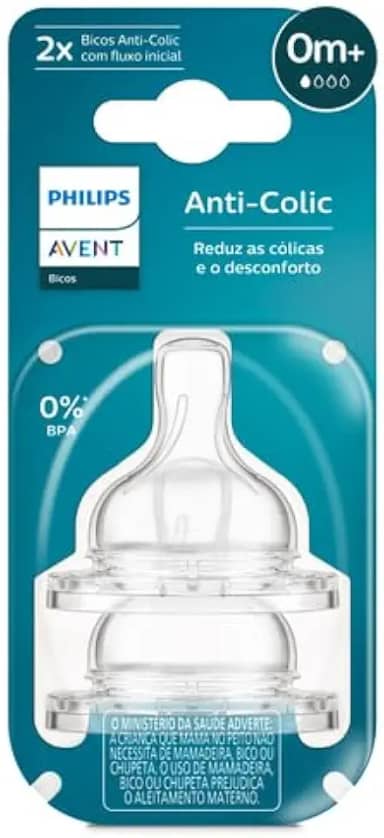 Kit Duplo Bicos Anti-Colic T1 0m+ SCY761/02 Philips Avent