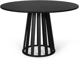 Mesa de Jantar Redonda 4 Lugares 90cm Tália Preta - Straub Web