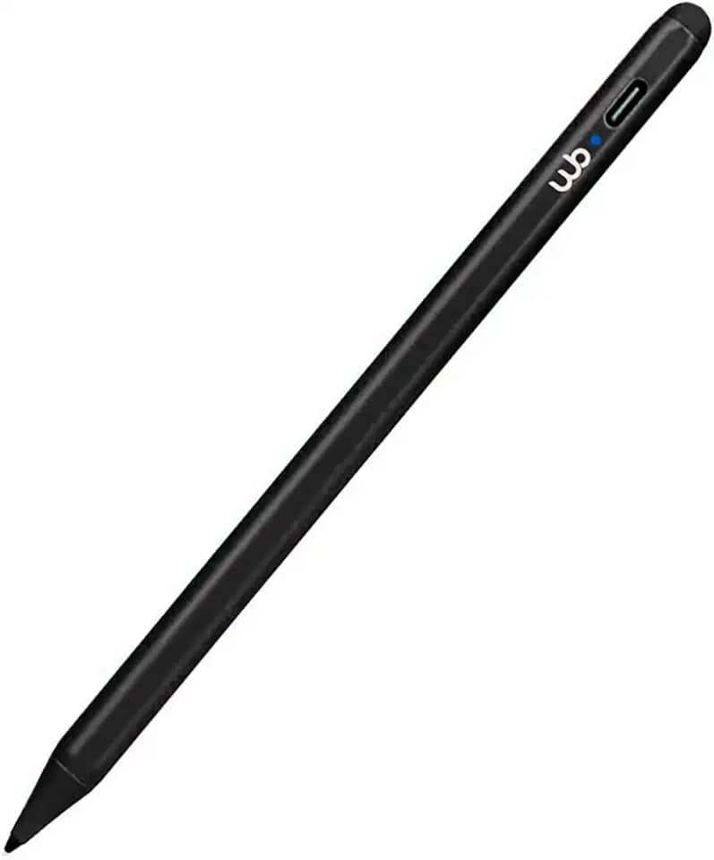 WB Caneta Pencil Para Apple iPad com Palm Rejection e Ponta de Alta Precisão 1.0mm Preta - (Não compatível com iPads lançados antes de 2018)