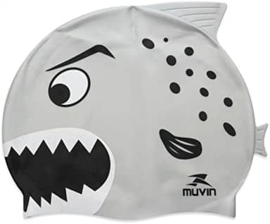 Muvin Touca de Natação em Silicone Kid – Nemo Azul - Hidroginástica – Silicone – Alta Resistência – Esportes Aquáticos - Proteção dos Cabelos - Treino – Estampada – Lazer – Durabilidade – Infantil - Unissex…
