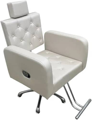 Cadeira Reclinável para Salão de Beleza Barbearia e Cabeleireiro com Base Hidráulica Estrela (Champanhe)