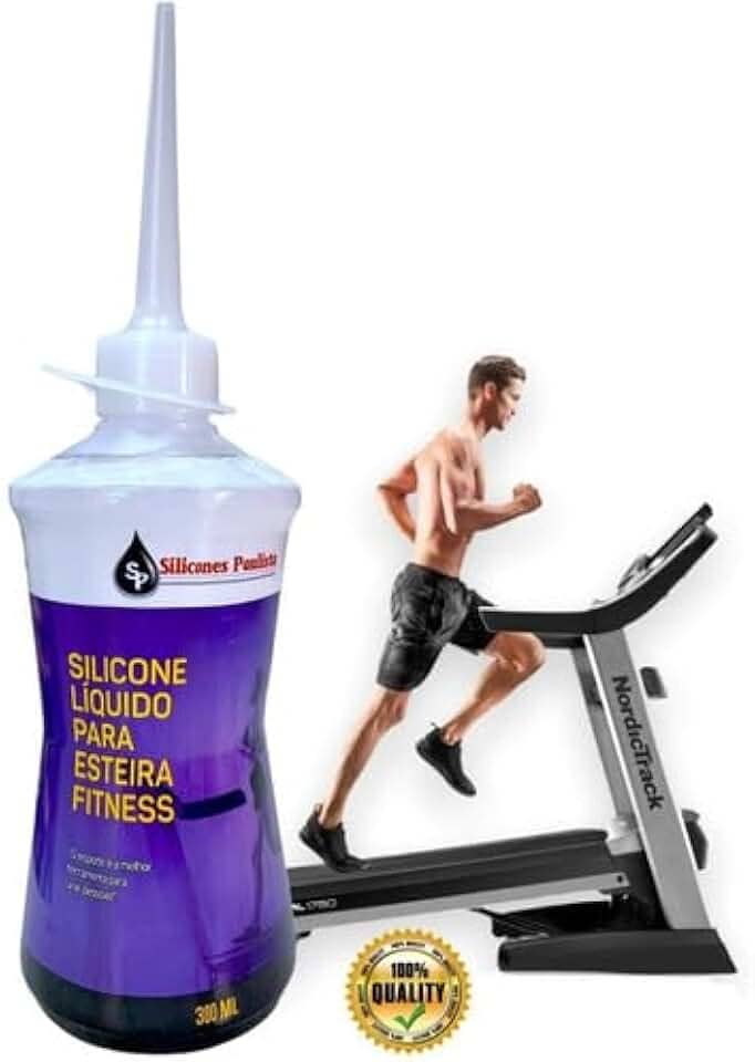 Silicone lubrificante Liquido 300 ml para Esteira Ergométrica Profissional Bicicleta Tira ruido Otima Lubrificação