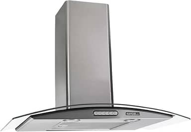 Coifa de Parede 70cm Vidro Curvo Duto Slim Nardelli Inox