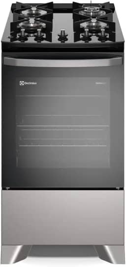 Fogão Electrolux 4 bocas Efficient com PerfectCook Prata FE4GS