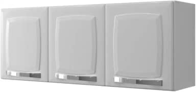 Armário de Cozinha Aéreo Itatiaia Aço 3 Portas Rose Branco Neve Grande