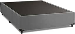 Cama Box Casal 1,38m com 38cm de Altura Suede Prince Cinza