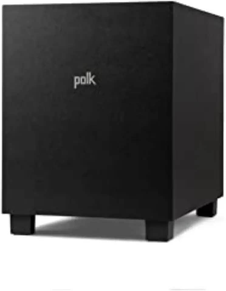 Polk Monitor XT10 Home Subwoofer, Woofer de graves profundos de 25,4 cm, amplificação Classe D de 100W, compatível com Dolby Atmos, Auro 3D e DTS:X, preto