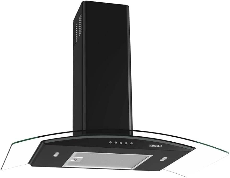 Coifa Nardelli de Parede Clean Vidro Curvo Black 80cm