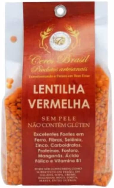 Kit 3X: Lentilha Vermelha Sem Pele Sem Glúten Ceres 400g