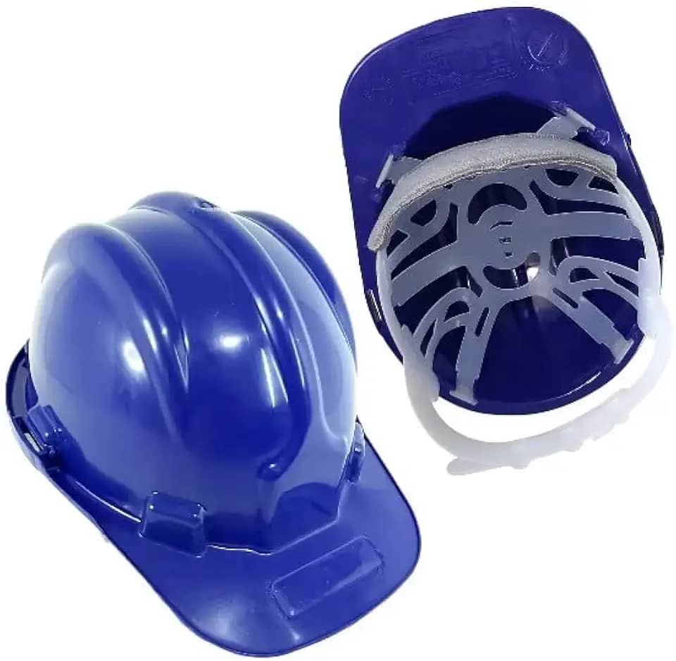 CAPACETE DE SEGURANÇA COM CARNEIRA AZUL