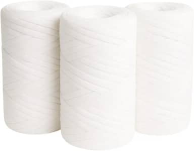 SYMEON Kit 3 Fio De Malha Ecológico 85% Algodão Espessura Média Crochê Tricô Artesanato 1,5kg 240m (Tons de Branco)