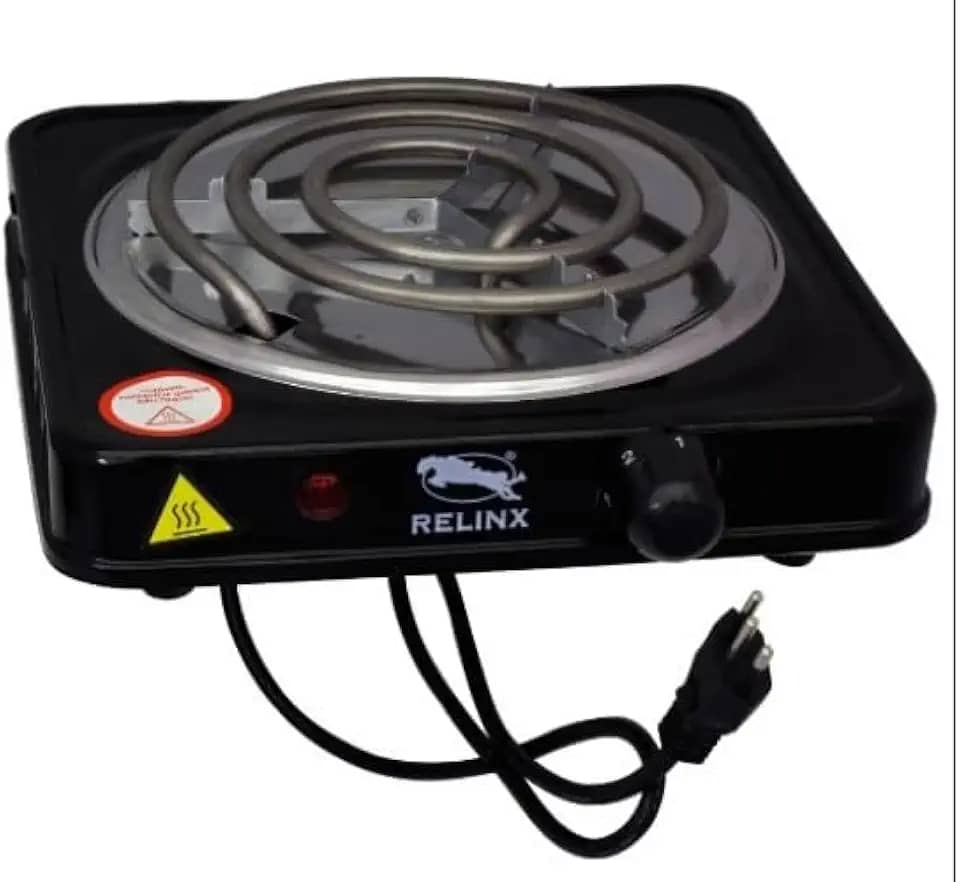 Fogareiro Elétrico Portátil 1000w 1 Boca 220V (PRETO)