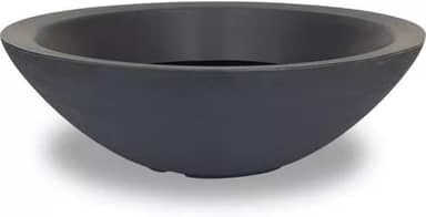 Vaso Bacia Grande Polieitleno Decorativo Planta Rosa do Deserto Cactos Suculentas N4 (Preto)