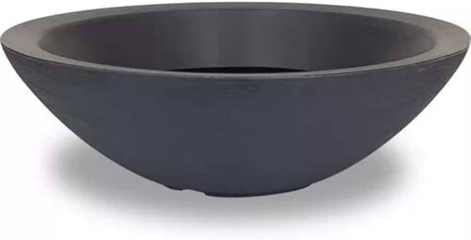 Vaso Bacia Grande Polieitleno Decorativo Planta Rosa do Deserto Cactos Suculentas N4 (Preto)